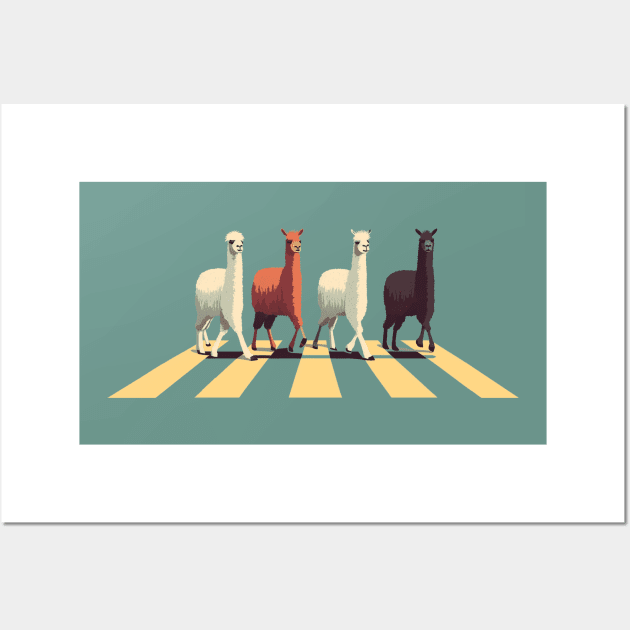 Abbey Road Llamas Wall Art by DesignedbyWizards